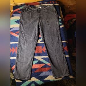 LL Bean Jeans Mens 40x30 Black Classic Fit Denim Straight Leg Cotton